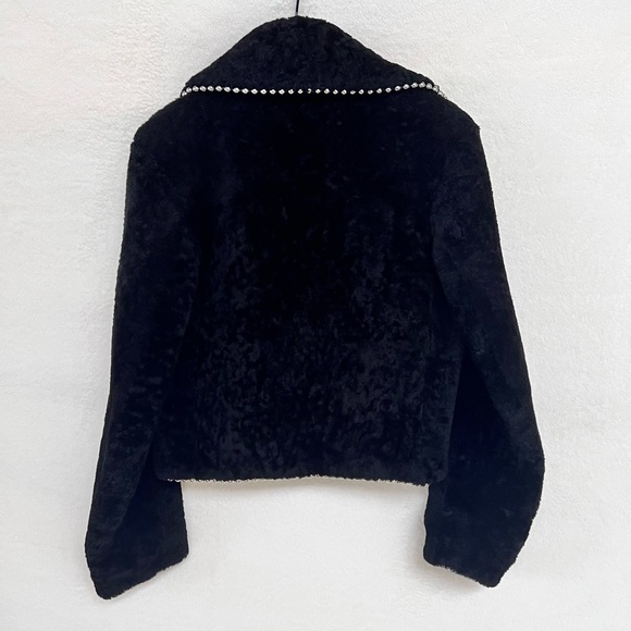 ✨HP✨NWOT Alexander Wang Embellished Shearling Coat - Picture 5 of 10